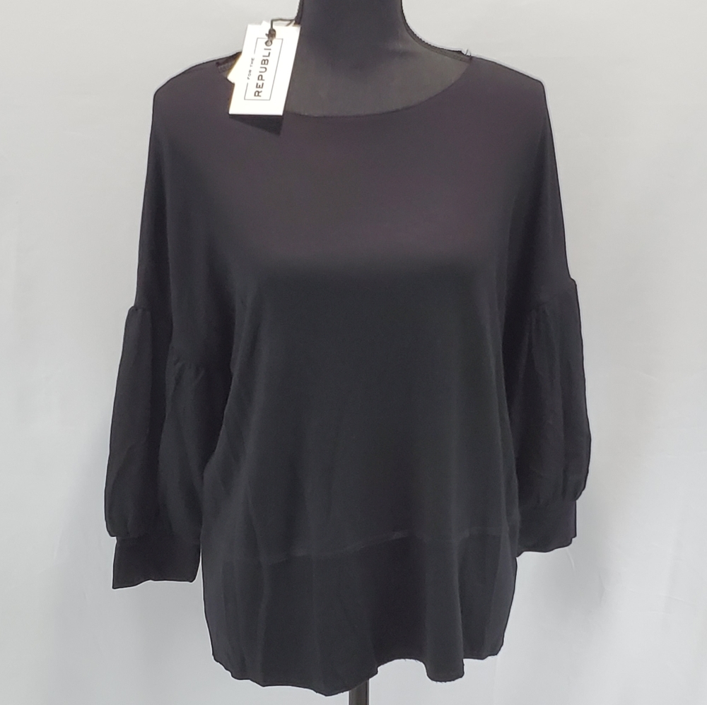 NWT For the Republic  Women's Black Asymmetrical